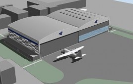 Hangar dla samolotów transportowych i pasażerskich wraz z płytą przedhangarową