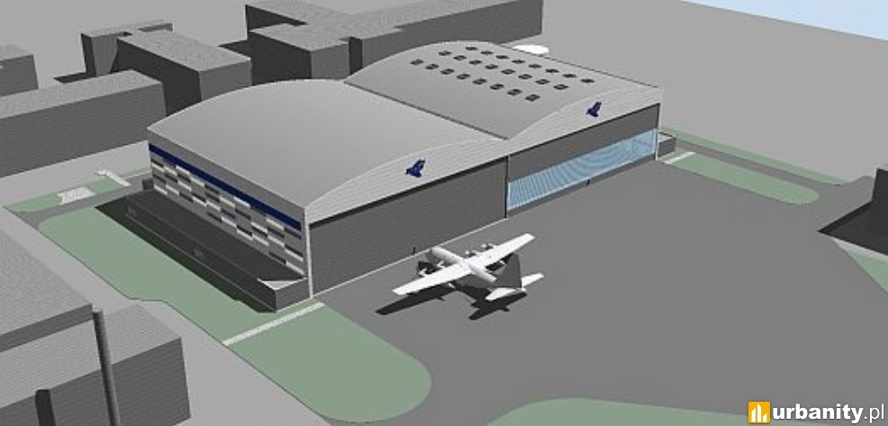 Miniaturka Hangar dla samolotów transportowych i pasażerskich wraz z płytą przedhangarową