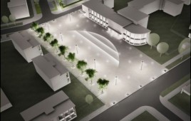 Plac przed hotelem Hutnik