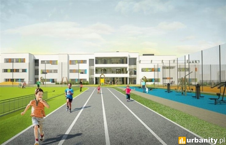 Miniaturka Szkoła podstawowa z przedszkolem i halą sportową