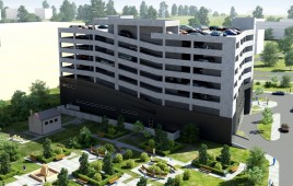 Parking z lokalami usługowo - handlowymi