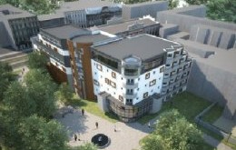 Hotel z parkingiem wielopoziomowym