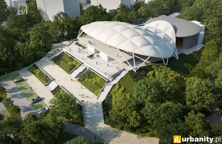 Projekt modernizacji amfiteatru im. Anny German, wiz. UM Zielona Góra