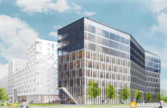 Projekt biurowca, który stanie przy ulicy Kaczorowskiego w Białymstoku