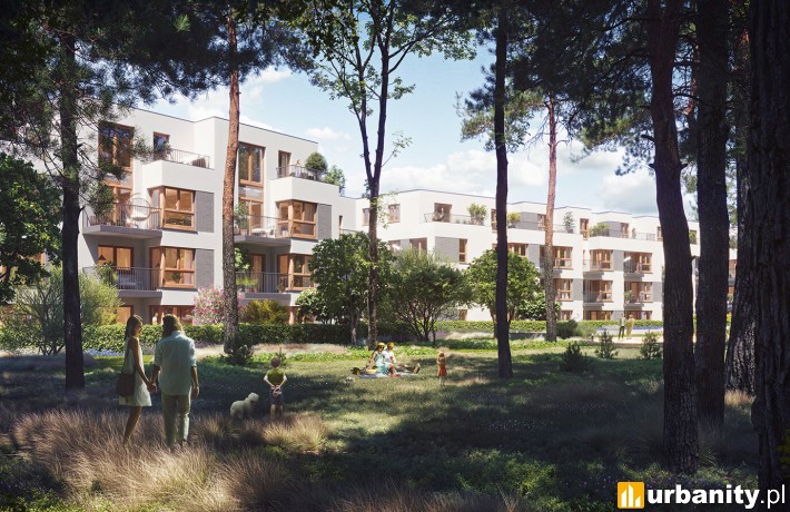 Projekt osiedla My Forest w Warszawie, wiz. materiały dewelopera