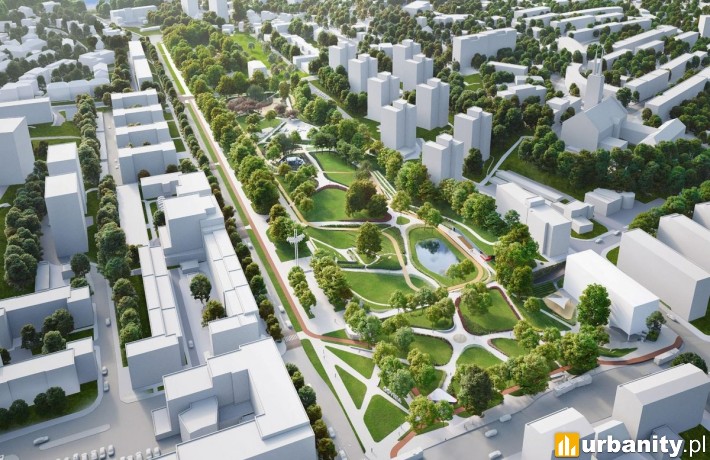 Wizualizacja Parku Centralnego w Gdyni, wiz. materiały inwestora