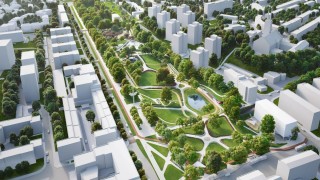Wizualizacja Parku Centralnego w Gdyni, wiz. materiały inwestora