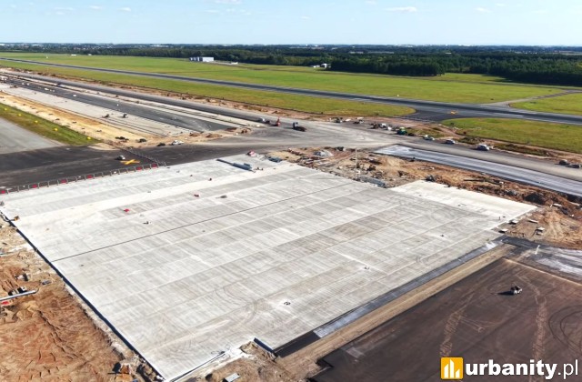 Postęp prac przy rozbudowie Portu Lotniczego Wrocław, fot. Strabag