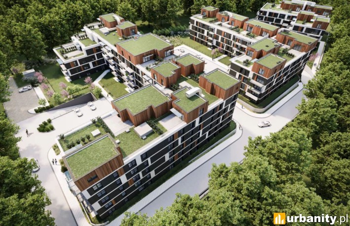 Projekt osiedla Ceglana Park w Katowicach, wiz. Develia