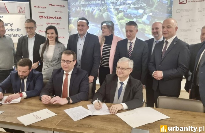 Podpisanie umowy na rozbudowę DW 721, fot. MZDW