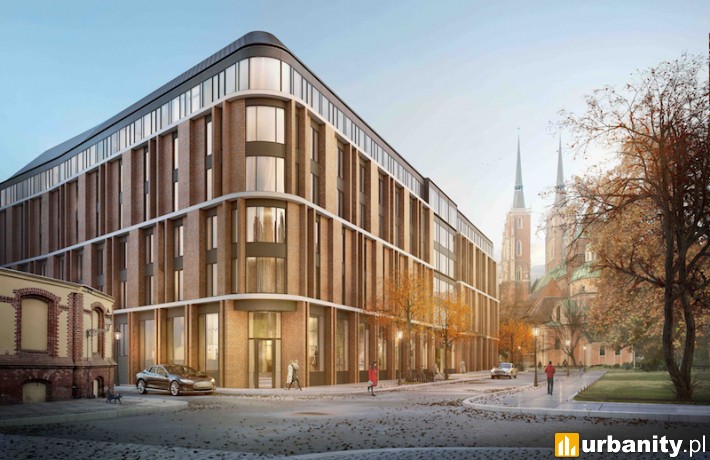 Projekt hotelu The Bridge we Wrocławiu