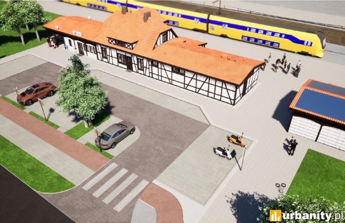 Projekt przebudowy dworca w Helu, fot. PKP S.A.