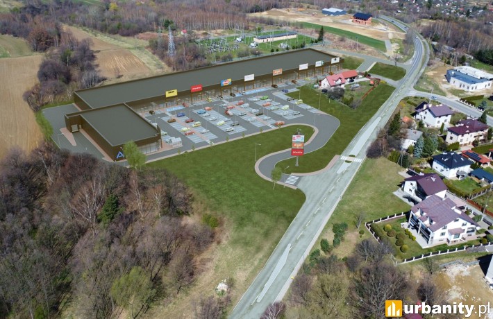 Wizualizacja parku handlowego w Ropczycach, fot. materiały prasowe