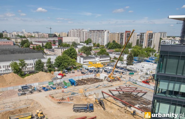Postęp prac na budowie osiedla Holm House w Warszawie