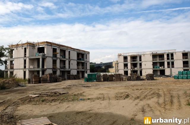 Pierwsze dwa budynki z wiechą, fot. materiały prasowe