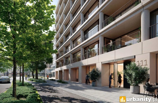 Saski Park Apartments - projekt inwestycji w centrum Warszawy, wiz. materiały dewelopera