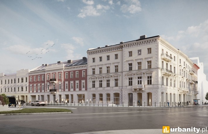 Projekt przy ulicach Lubicz i Westerplatte w centrum Krakowa, wiz. materiały inwestora