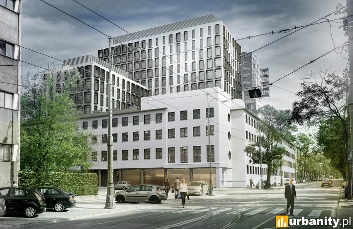 Projekt kompleksu Wola Retro przy Skierniewickiej w Warszawie