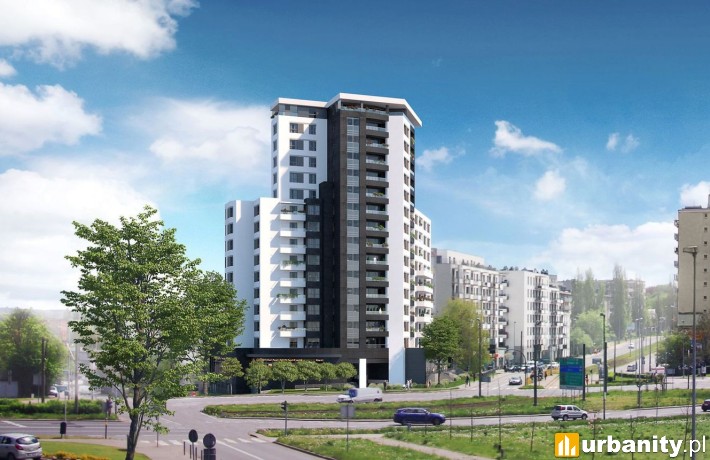 Ostatni, najwyższy budynek osiedla Ornament w Szczecinie, wiz. materiały dewelopera