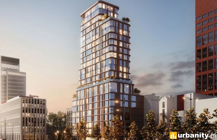 Projekt wieżowca Golden Tower w Łodzi, fot. materiały prasowe