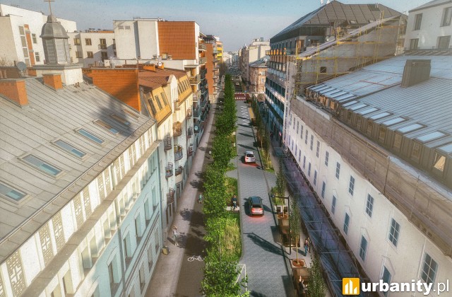 Tak wyglądać będzie ulica Okrzei po przebudowie, wiz. materiały inwestora
