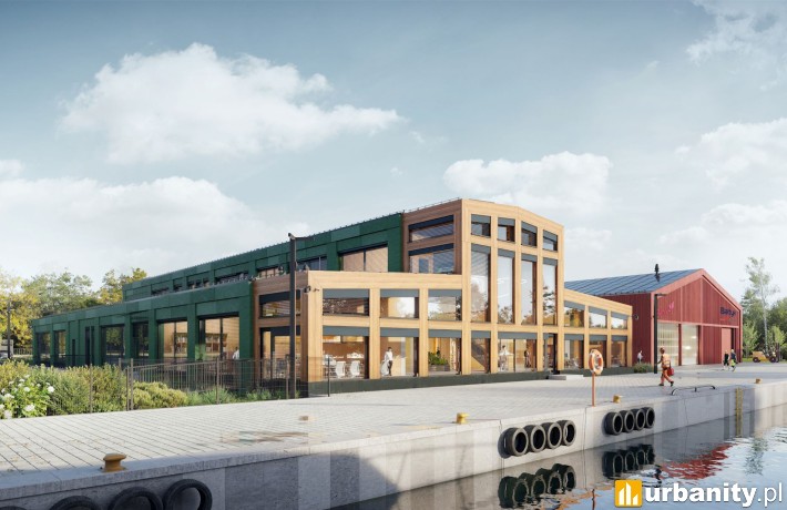 Projekt bazy operacyjno-serwisowej w Łebie, wiz. materiały inwestora