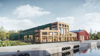 Projekt bazy operacyjno-serwisowej w Łebie, wiz. materiały inwestora