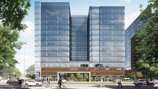 Biurowiec Argon w Gdańsku z kamieniem węgielnym