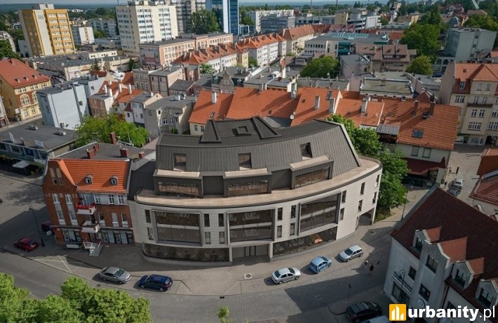 Planowany biurowiec firmy Zachód Nieruchomości na starówce w Zielonej Górze, fot. Zachód Nieruchomości