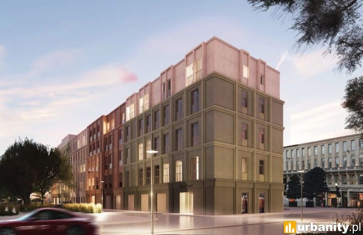 Inwestycja przy ulicy Piotrkowskiej 56/58 w Łodzi, wizualizacja, wiz. materiały inwestora