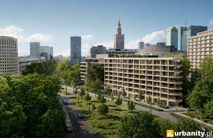 Saski Park Apartments - projekt inwestycji w centrum Warszawy, wiz. materiały dewelopera