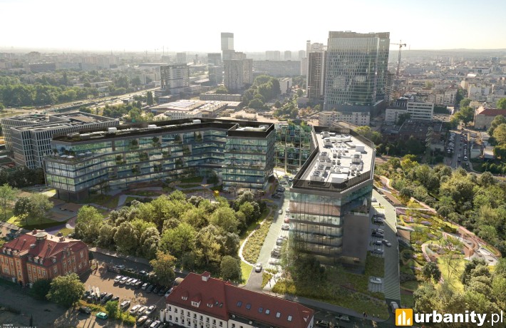 Grundmanna Office Park w Centrum Katowic, wiz. Cavatina Holding
