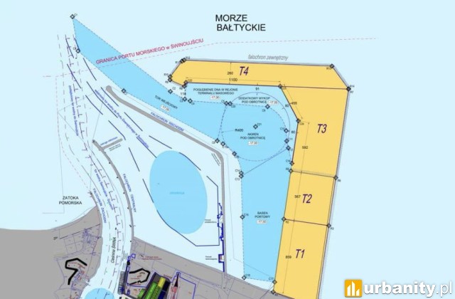 162 ha dna morskiego do oczyszczenia przed budową portu, wiz. Ministerstwo Infrastruktury