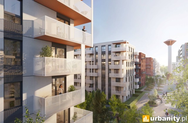 Gotowa wieża na terenie osiedla na poznańskich Jeżycach, wiz. mat. prasowe