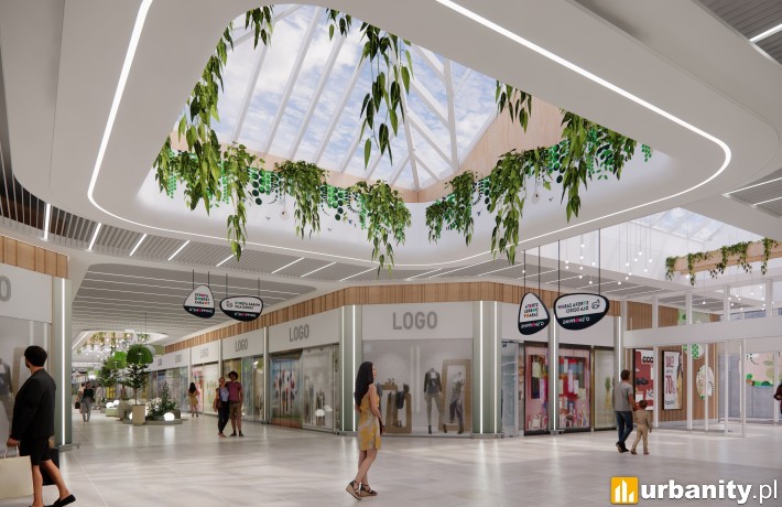 Centrum Handlowym Auchan Mikołów, wizualizacja wnętrz, wiz. materiały inwestora