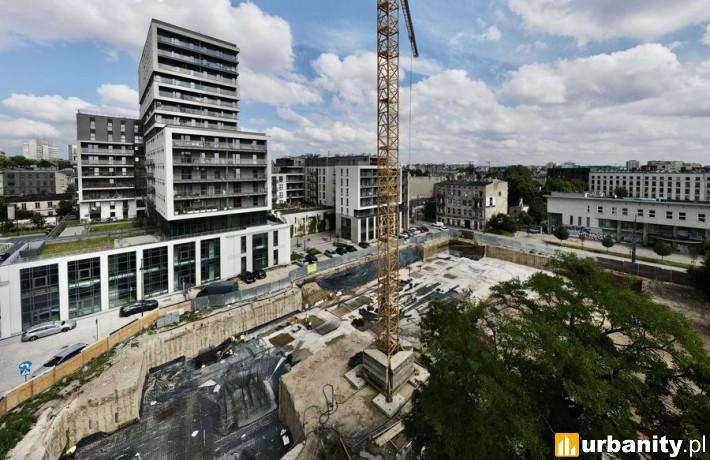 Postęp prac na budowie inwestycji Echo Investment przy Kilińskiego 127, fot. Stefan Brajter
