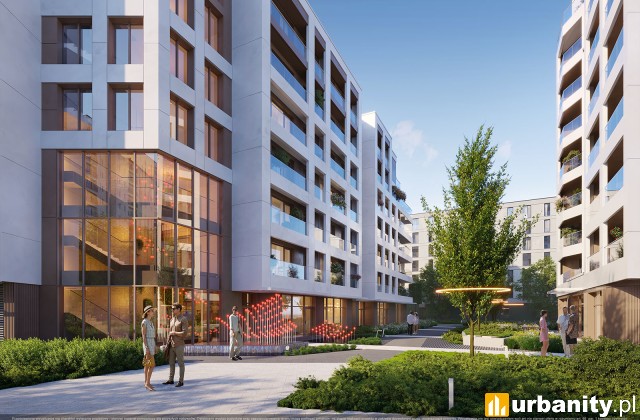 Projekt osiedla Cynamonowa na Ursynowie, wiz. materiały dewelopera