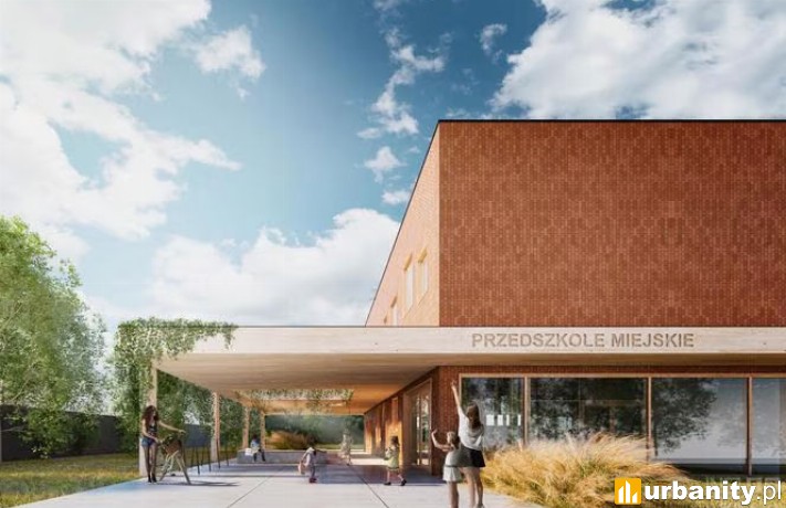 Koncepcja nowego przedszkola przy Burakowskiej na Woli, wiz. PSBA Przemysław Sokołowski Biuro Architektoniczne
