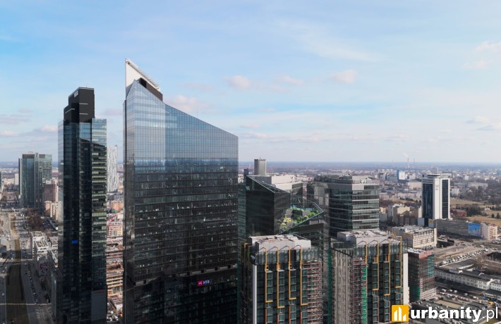 Projekt inwestycji Skyliner II w centrum Warszawy, wiz. materiały inwestora