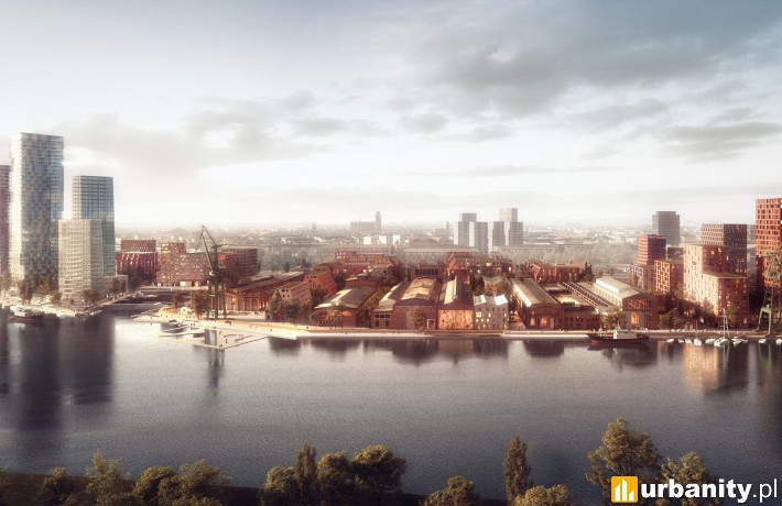 Koncepcja zabudowy terenów dawnej Stoczni Cesarskiej, wiz. materiały inwestora