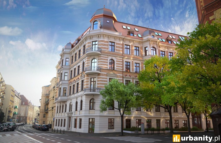 Projekt inwestycji Działoszyńskich 6 w Poznaniu, wiz. materiały dewelopera