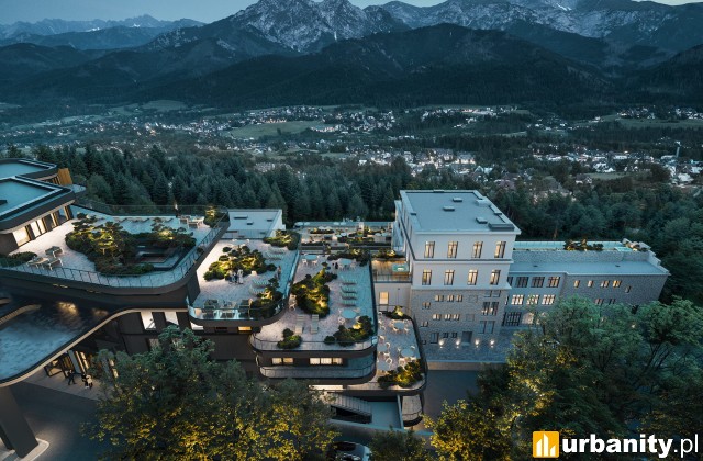 Hotel Salamandra w sercu Tatr, wizualizacja, wiz. materiały inwestora