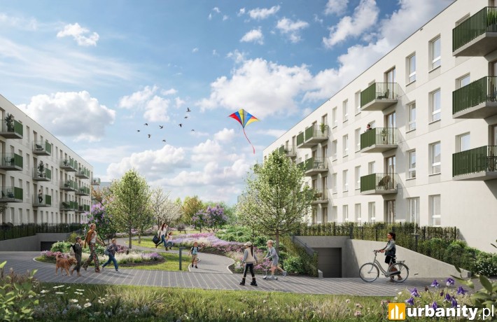 Projekt osiedla Moje Iwiny pod Wrocławiem, wiz. materiały dewelopera