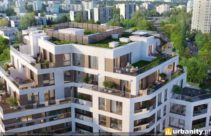 Projekt osiedla Cynamonowa na Ursynowie, wiz. materiały dewelopera