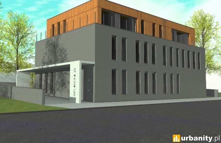 Wizualizacja budynku Inflancka 25 w Poznaniu