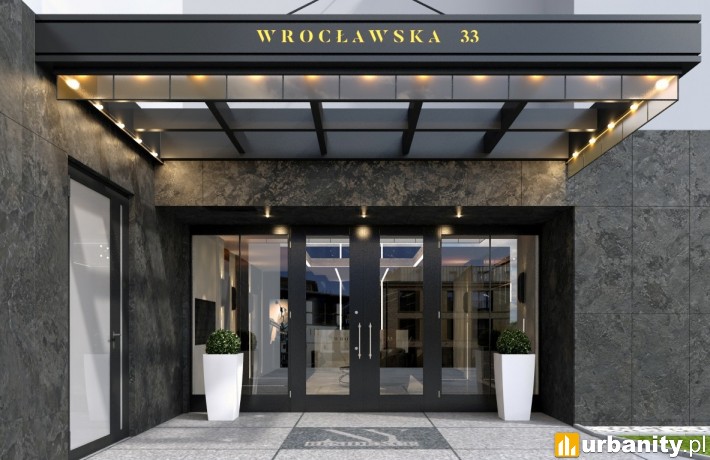 Wejście główne do NY Residence w Krakowie