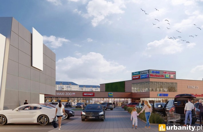 Park Handlowy RWS w Szczecinie, wizualizacja, wiz. materiały inwestora