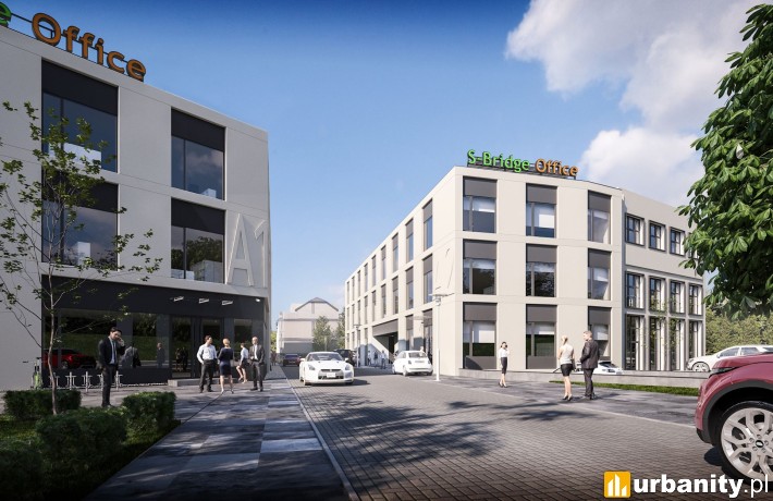 S-Bridge Office Park w Warszawie, wizualizacja, wiz. materiały inwestora
