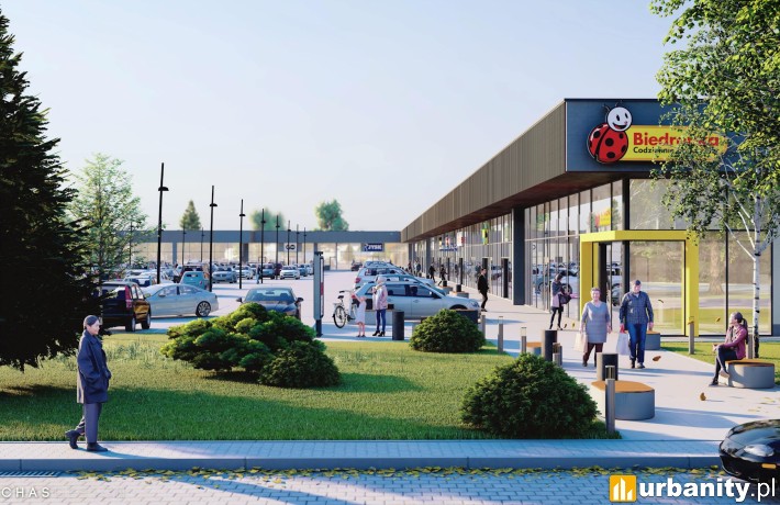 Wizualizacja parku handlowego Sfera Park w Grodzisku Mazowieckim, fot. materiały prasowe