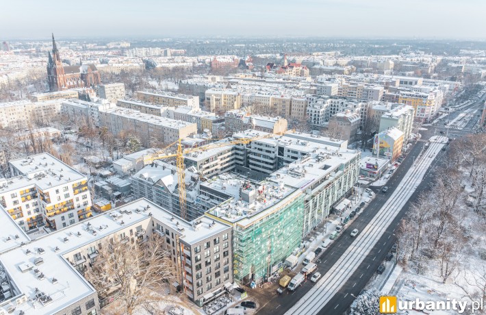 Budowa Sienkiewicza Résidence we Wrocławiu, styczeń 2024 roku, fot. Bouygues Immobilier